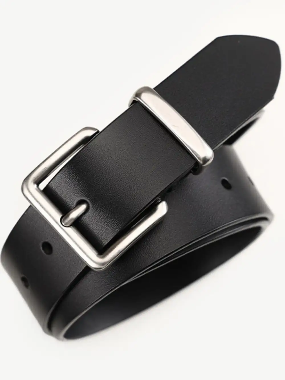 Classic Leather Belt with Buckle