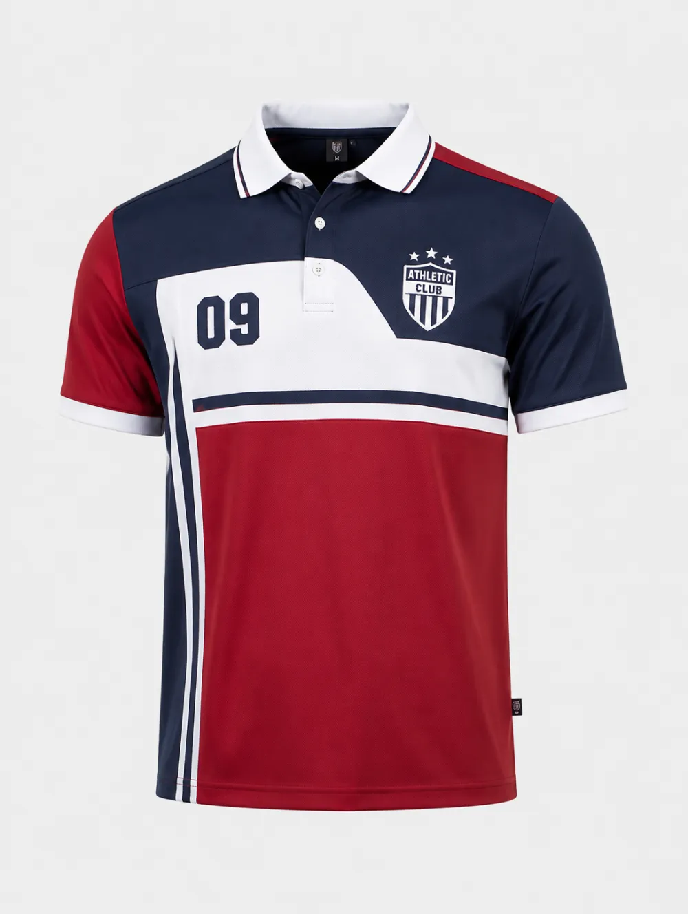 Men's Athletic Club 09 Number Printed Polo Shirt