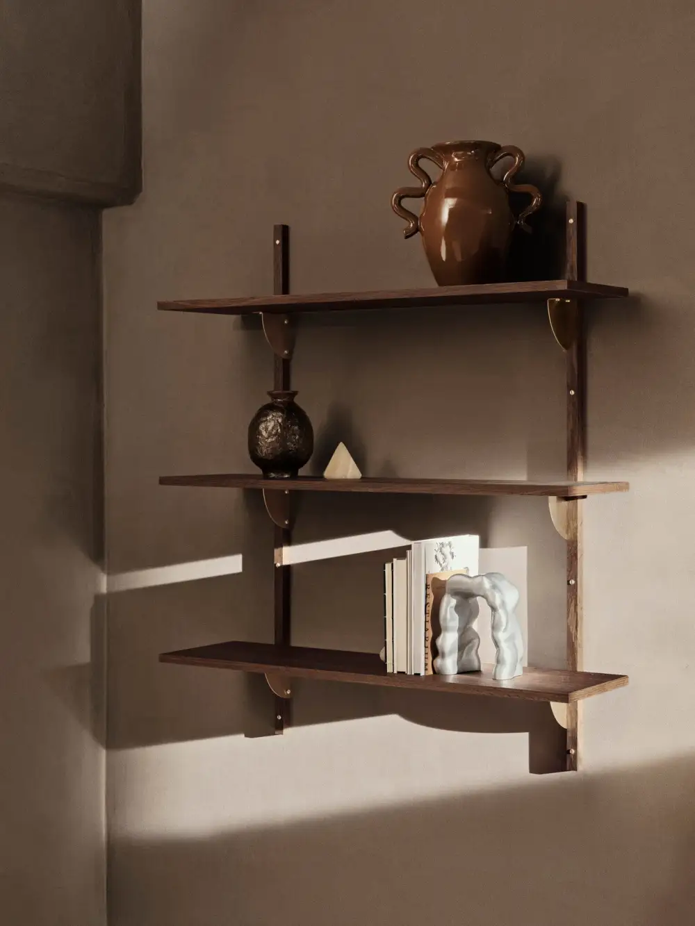 Oak Modern Mid-Century Shelf