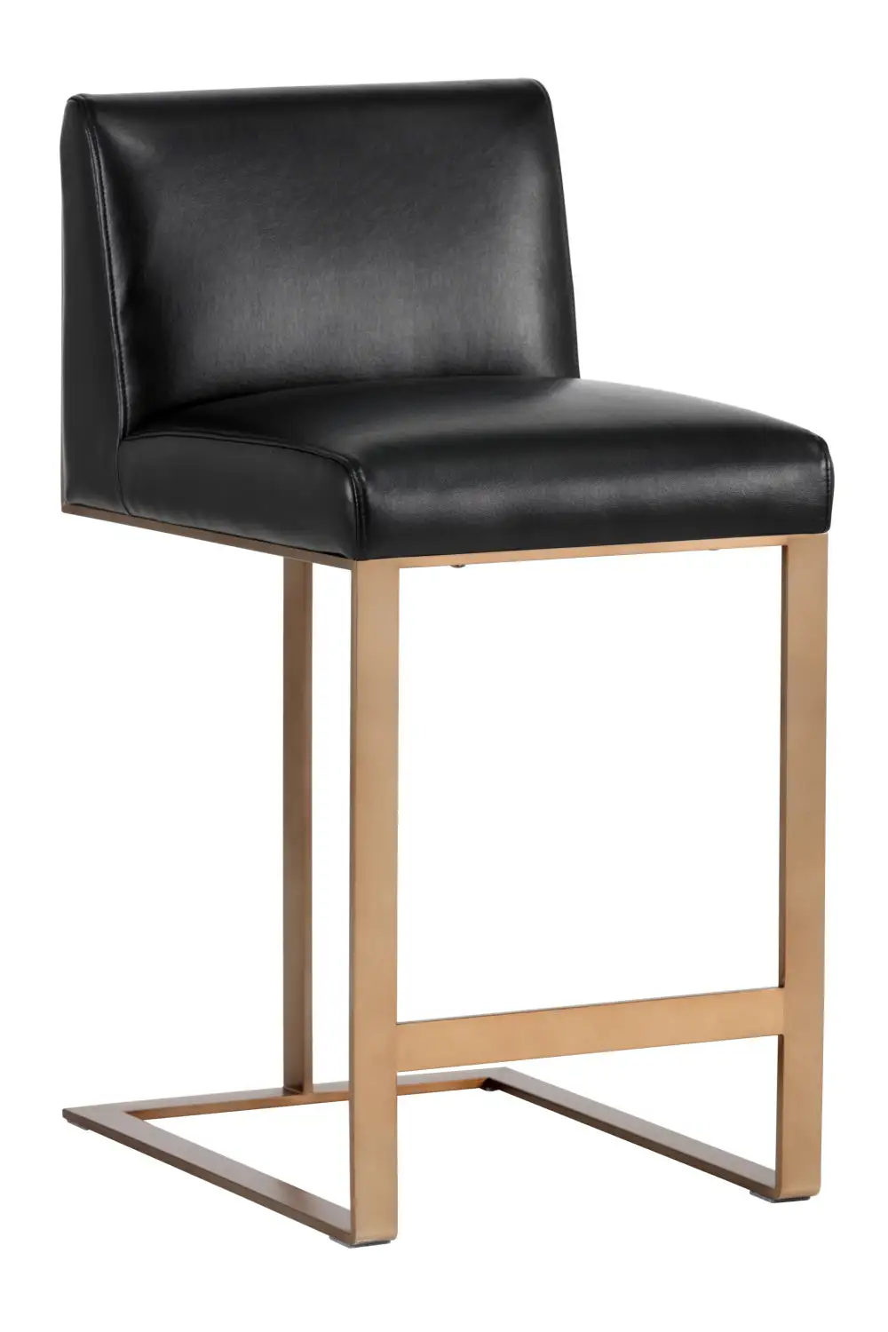 Refined Leather Counter Stool
