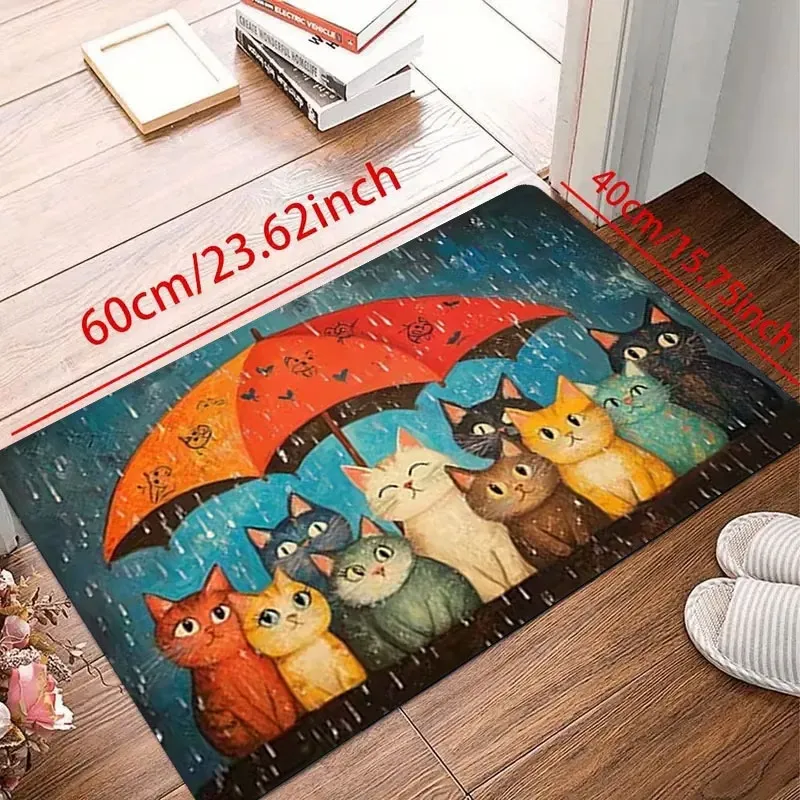 Cat Umbrella Door Mat