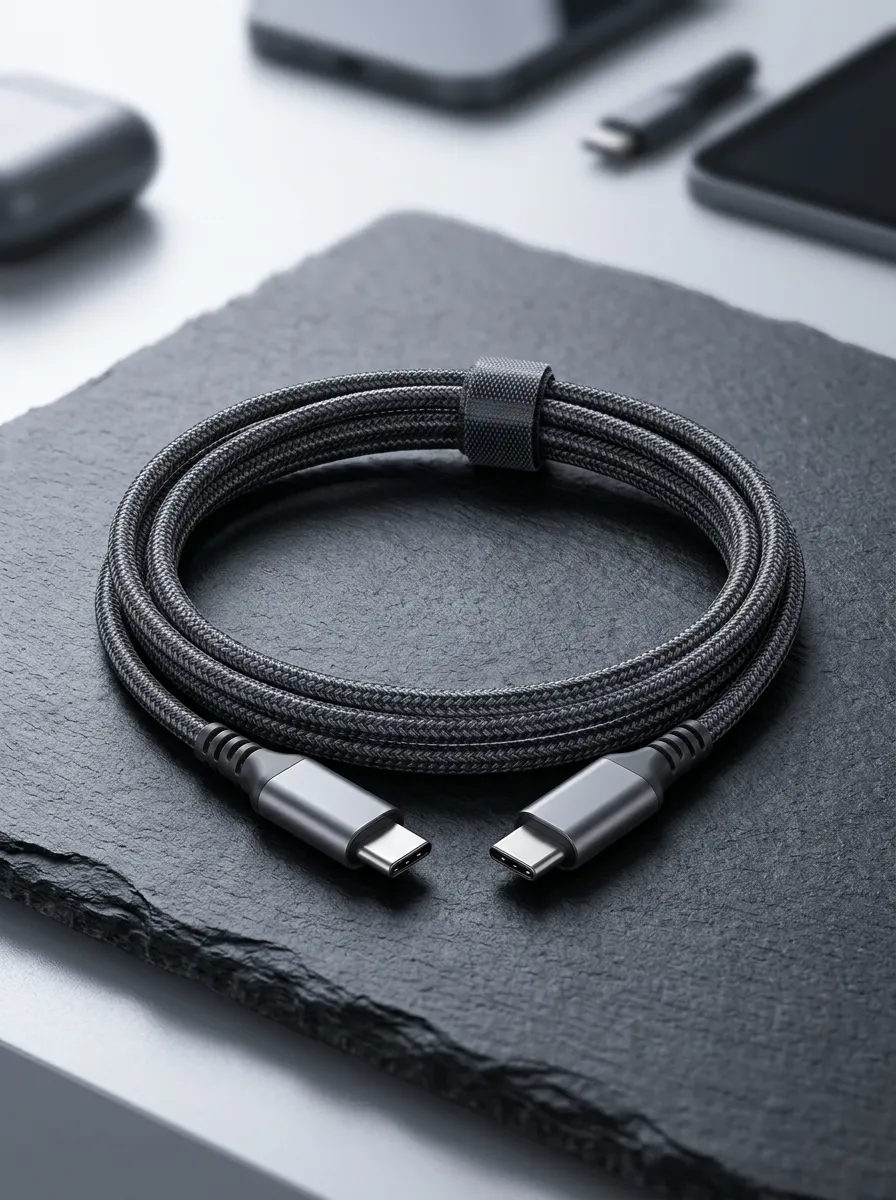 Braided Grey USB-C Charging Cable