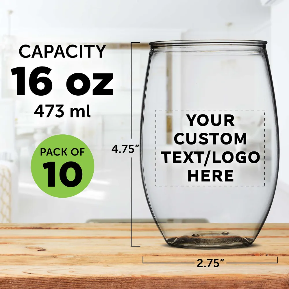 Personalized Plastic Wine Glasses for Parties