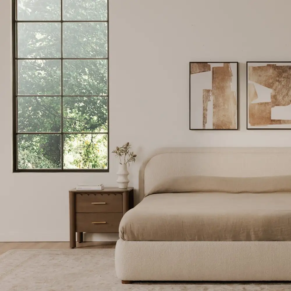 Scalloped-Edge Drawer Nightstand