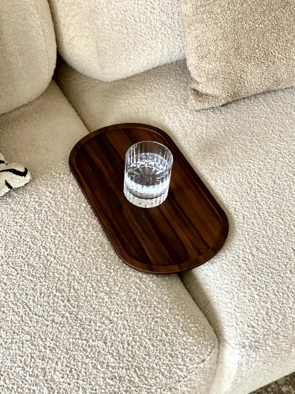 Elm Sofa Tray Dark Brown