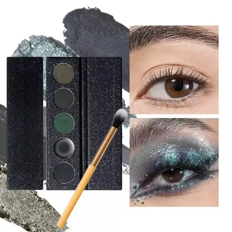 Metallic Black-Green Eyeshadow Palette