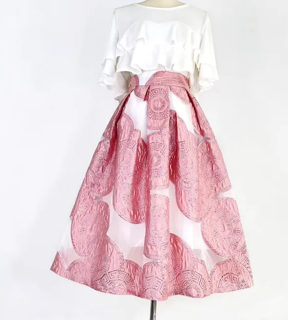 Lightweight Seaside Everyday Casual Embroidered Skirt