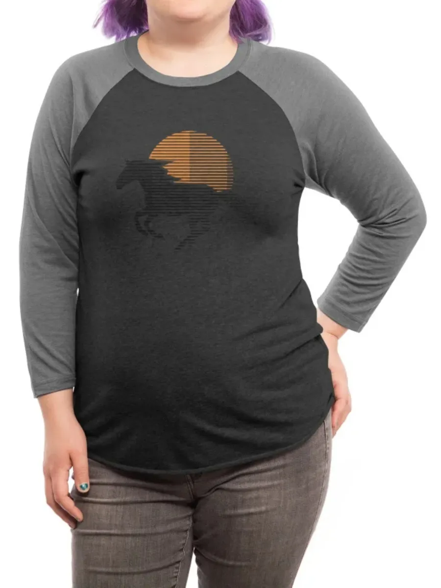 Horse and Sunset Print T-Shirt