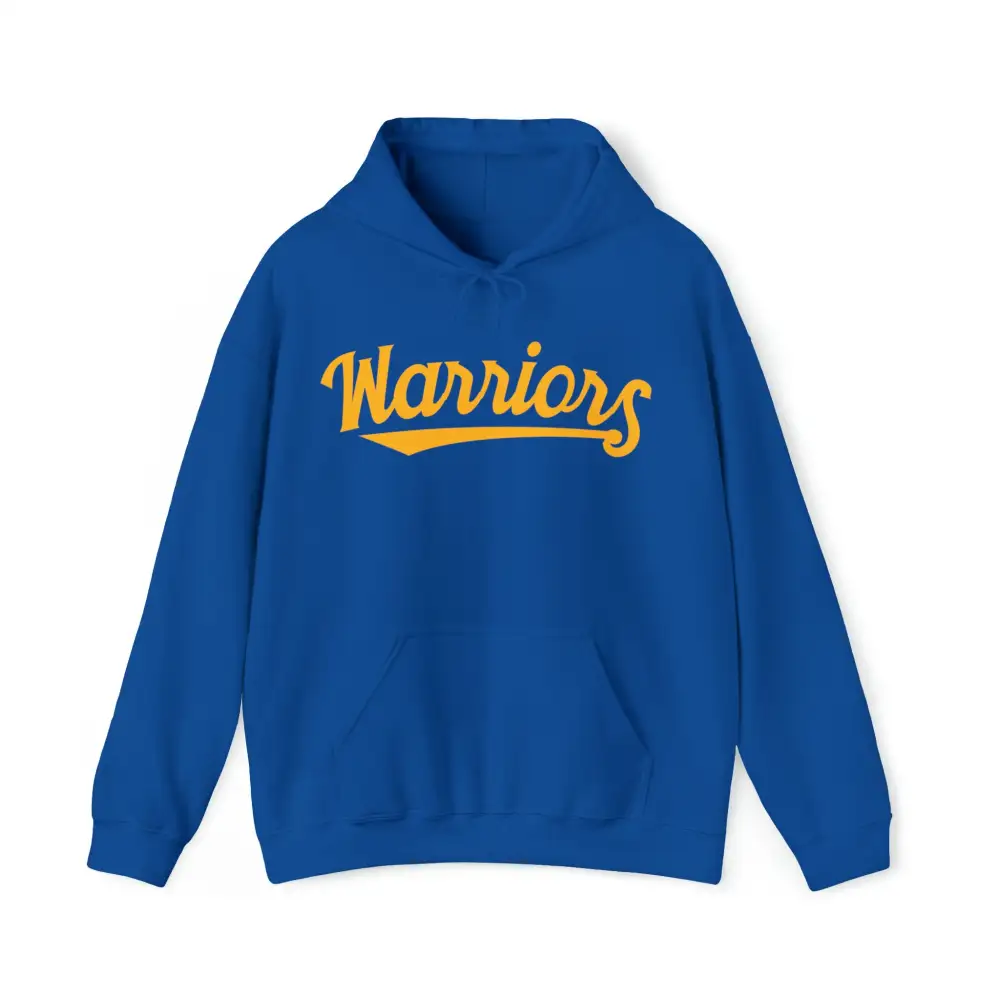 Script Blue Accent Gold Accent Team Graphic Pullover Hoodie