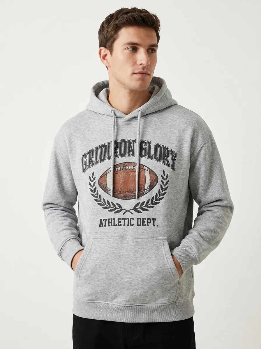 Men's American Football Gridiron Glory Printed Hoodie