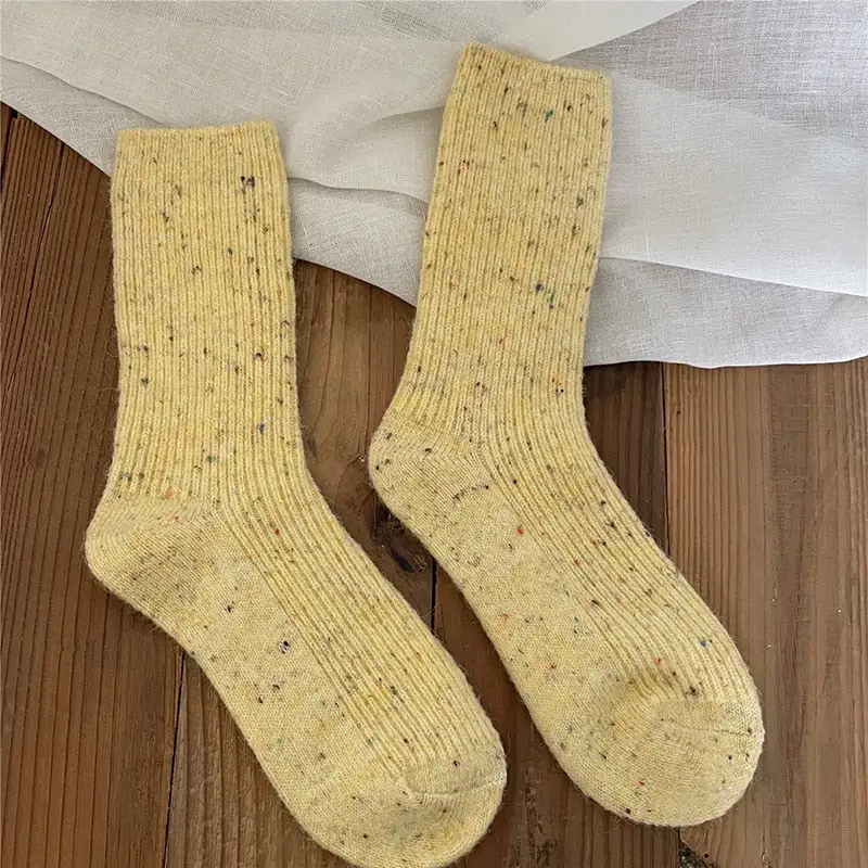 Wool Blend Ribbed Knee High Socks