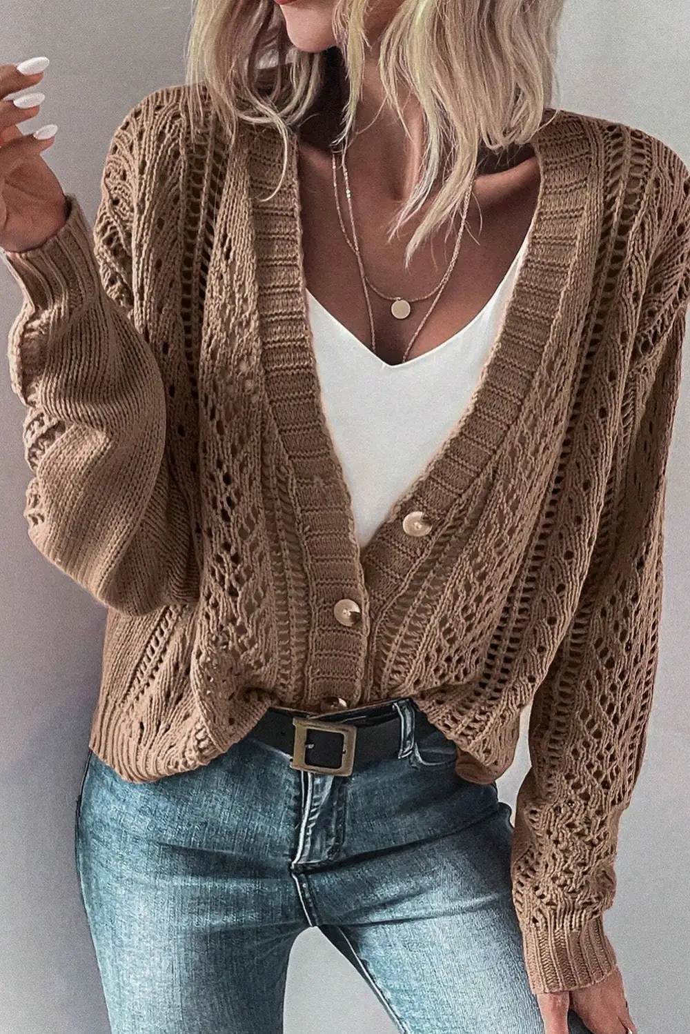 Easy Layer Drop Shoulder Cardigan
