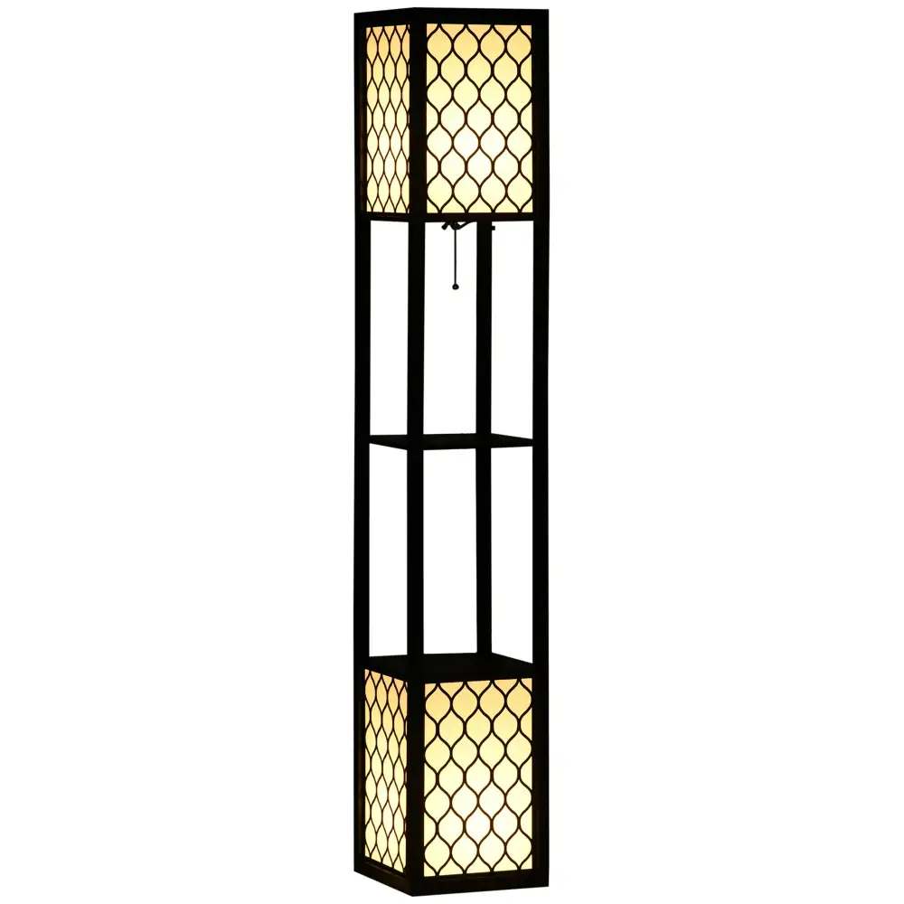 Shelf Foot Switch Pull Chain Standing Floor Lamp