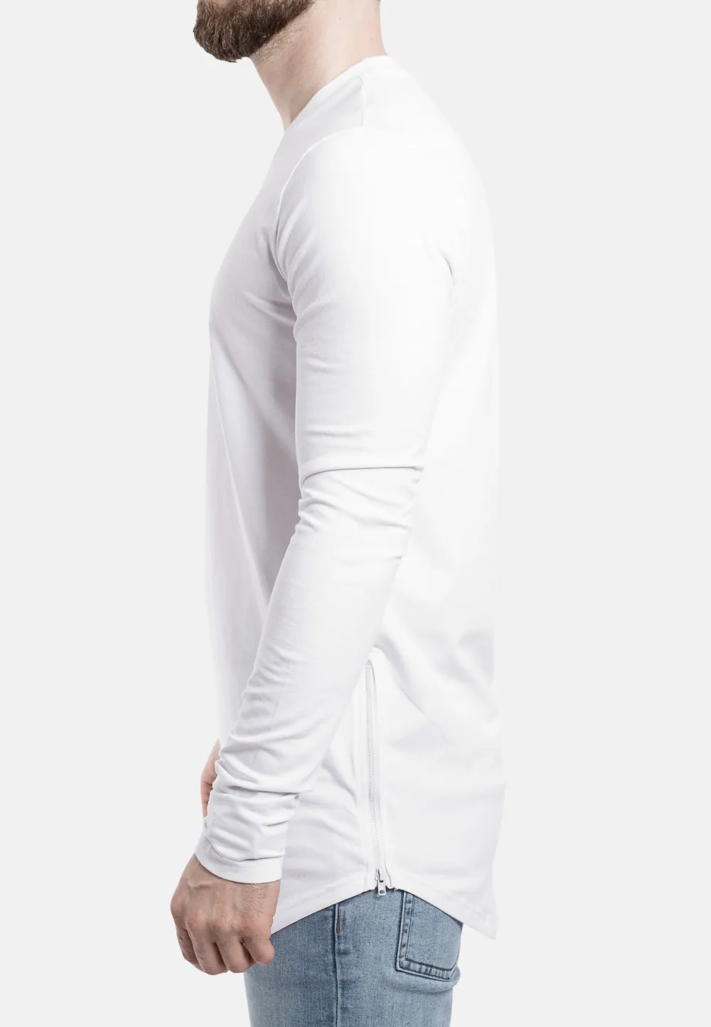 Clean Line Side Zip Longline Tee