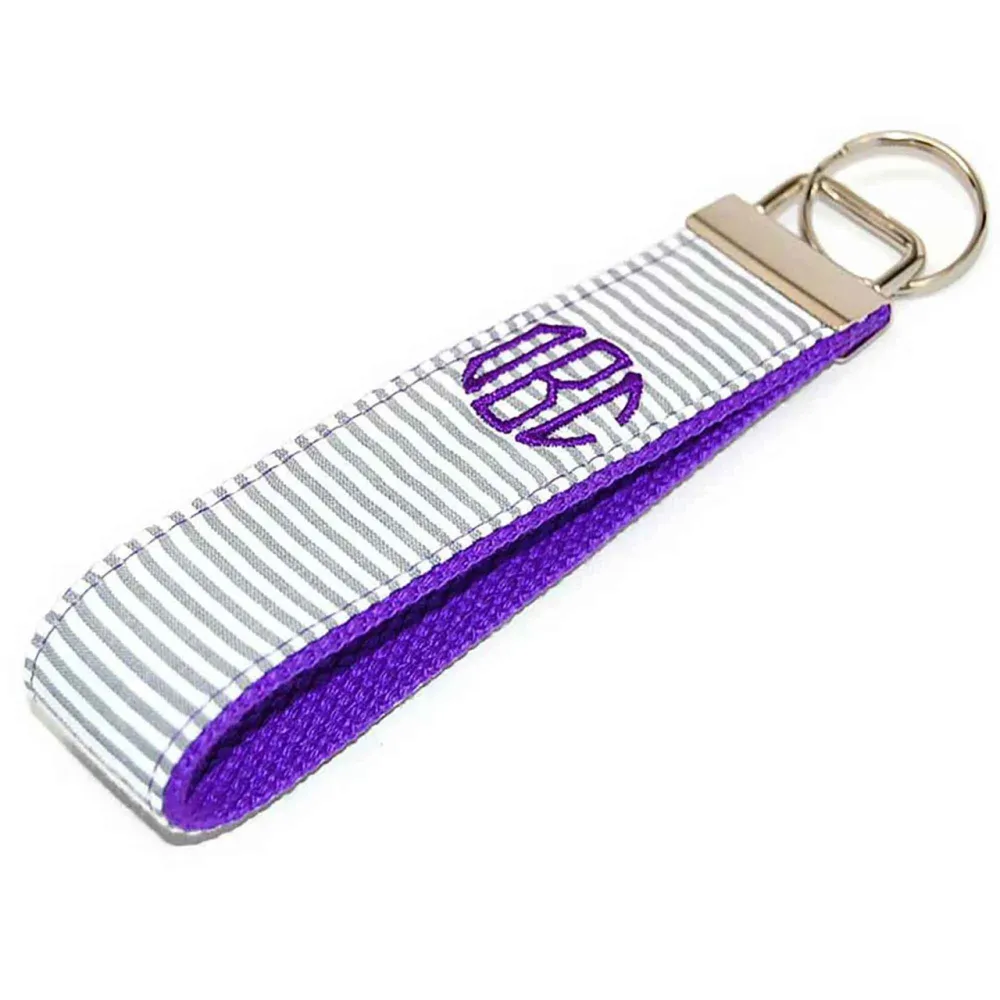 Seersucker Rustic Keychain