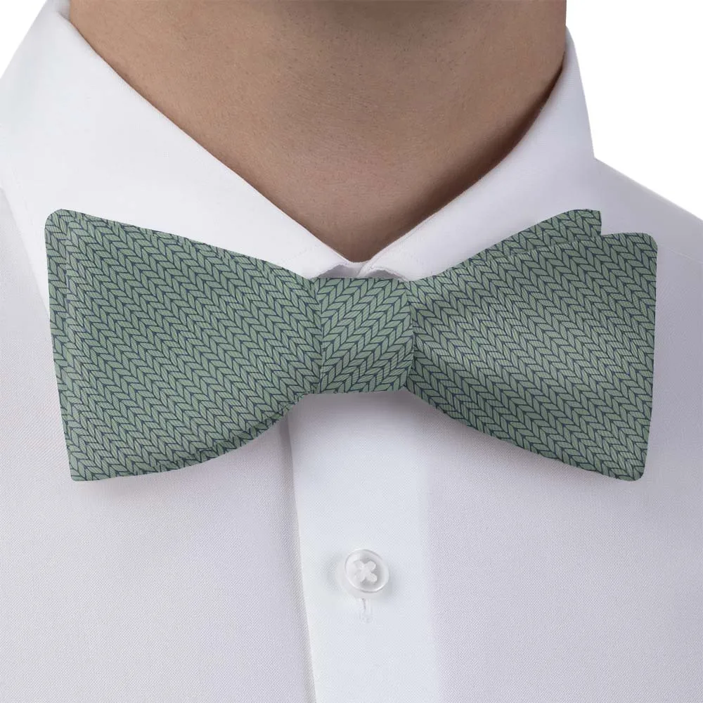Faux Knit Pattern Bow Tie