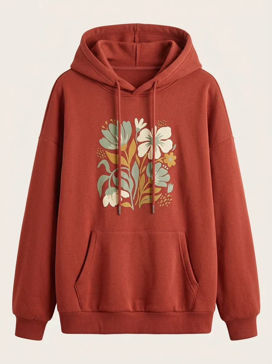 Botanical Nature Floral Bouquet Hoodie
