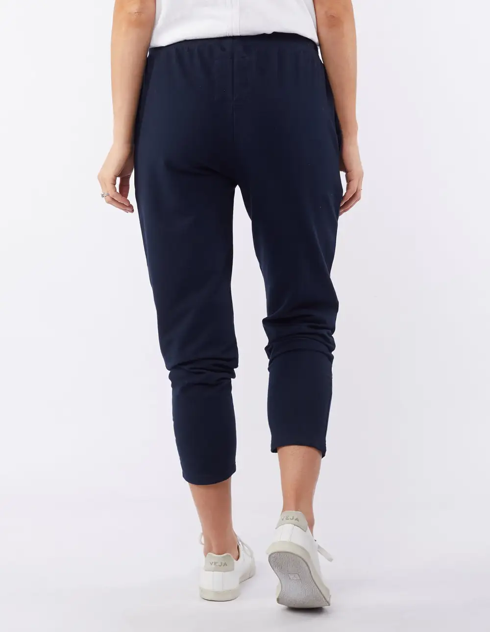 Women's Corduroy Elastic-Waist Cropped Pants