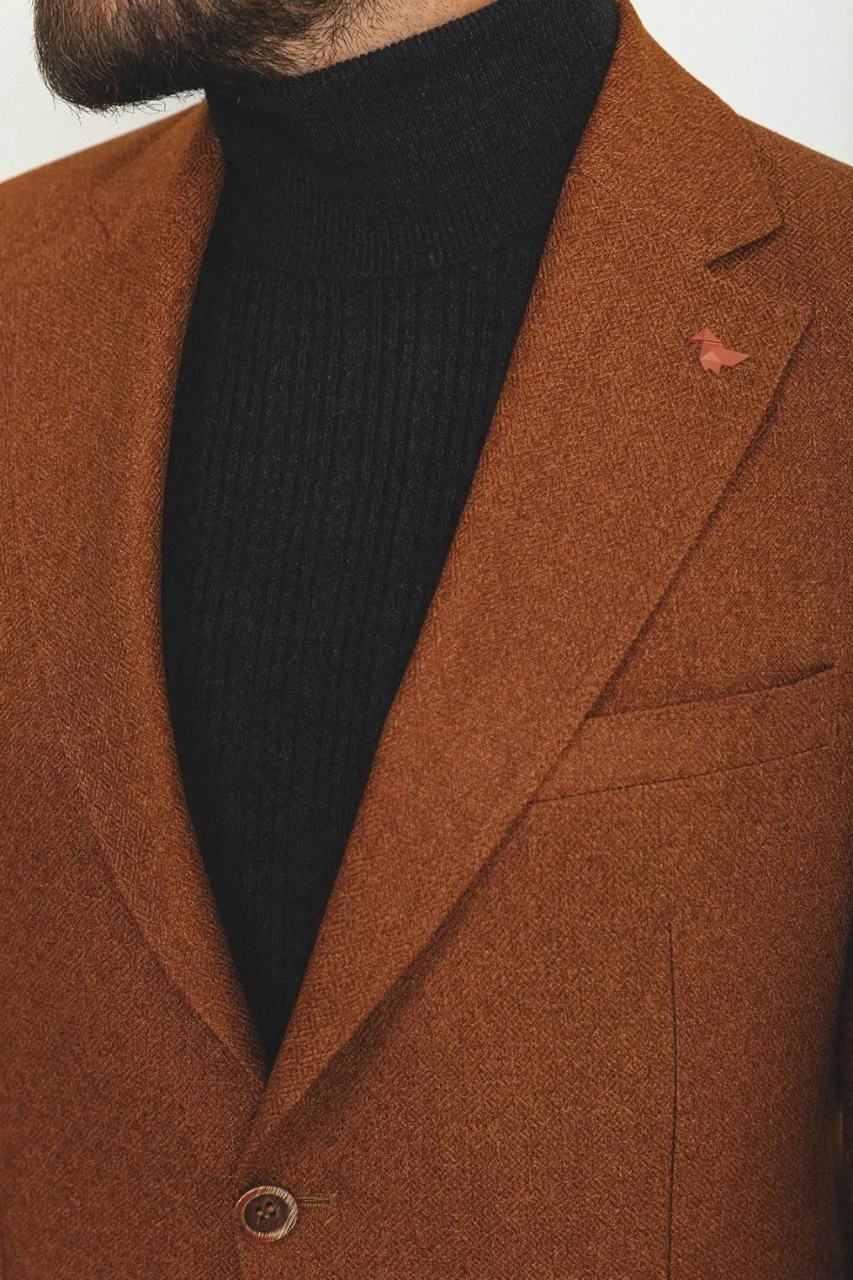 Slim Fit Hazelnut Blazer