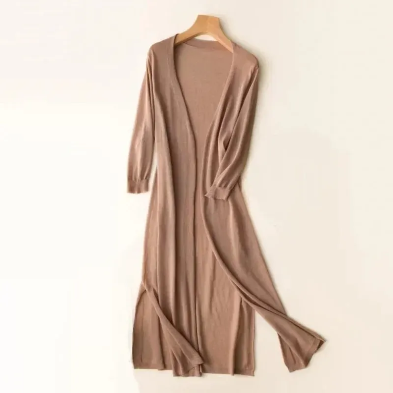 Casual Relaxed Fit Long Cardigan