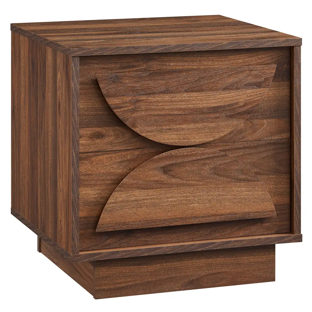 Two Drawer Nightstand Refined Interior Design