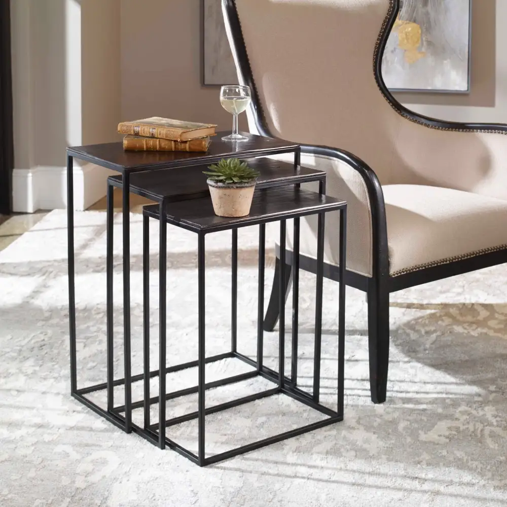 Cast Aluminum Nesting Tables Nesting Set