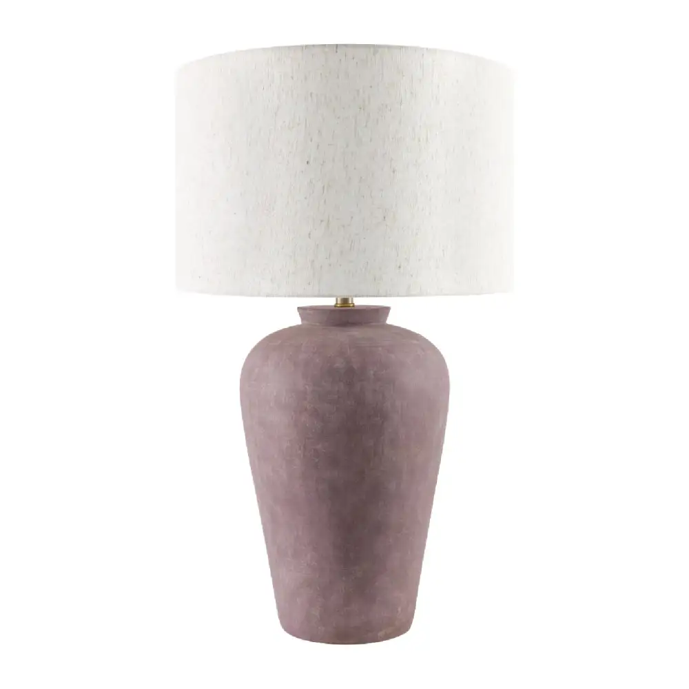 Painted Cement Glass Metal Table Lamp