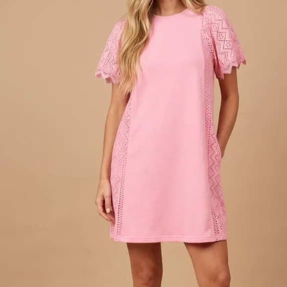 Lace Detail Knit Dress