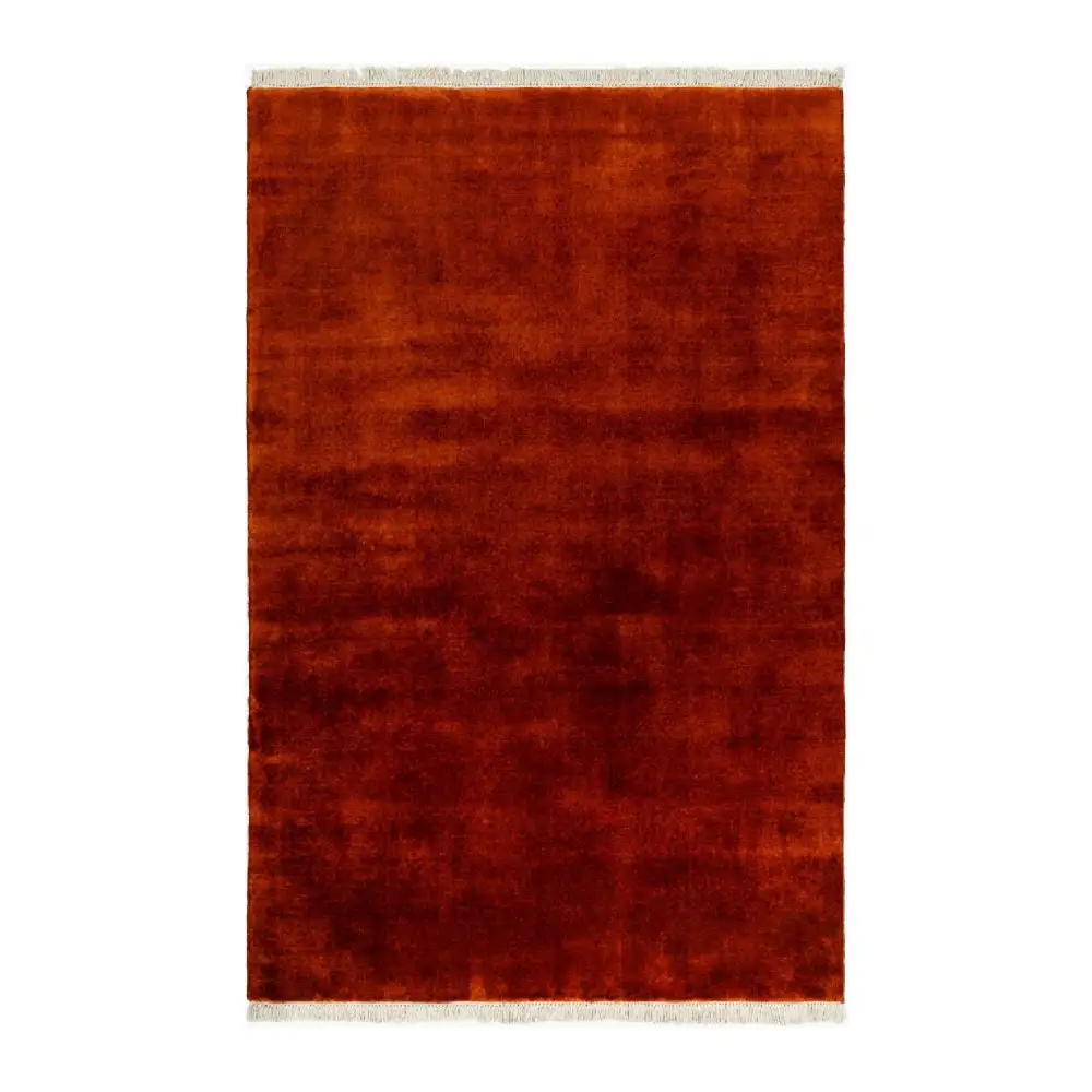 Hand-Loomed Wool Fringe Square Carpet