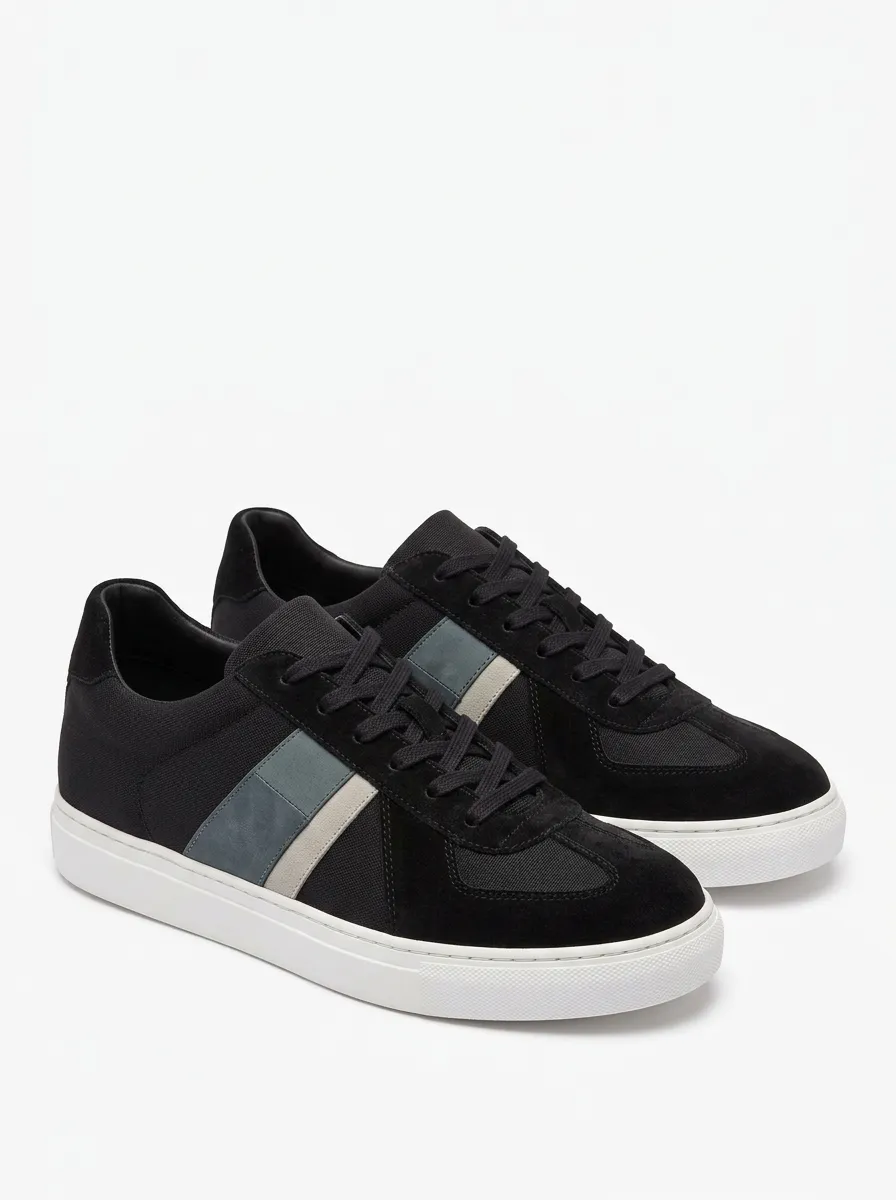 Men's Minimalist Colorblock Suede Canvas Printed Casual Shoes