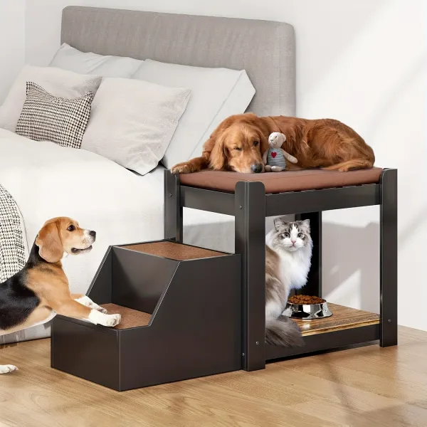 Durable Pet Window Perch with Stairs, Pet Essential for Elevated Viewing and Rest