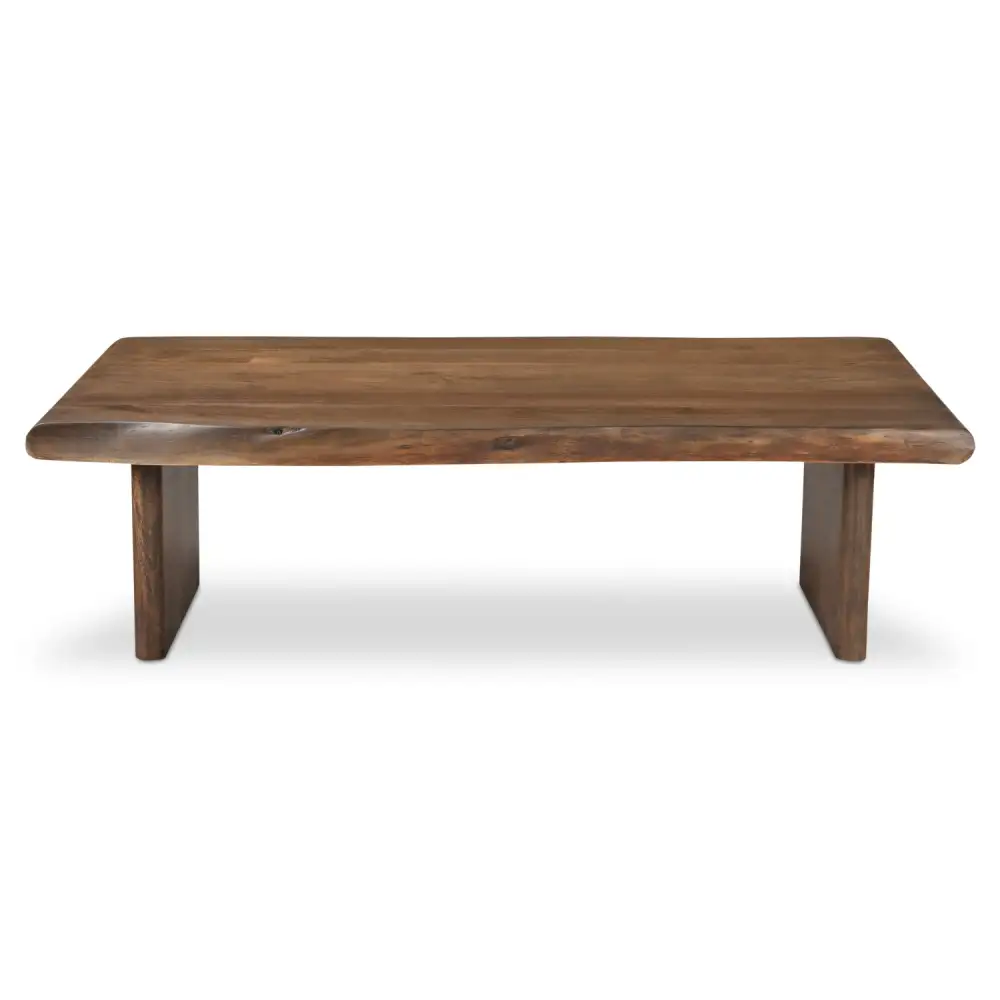 Sculptural Acacia Wood Coffee Table