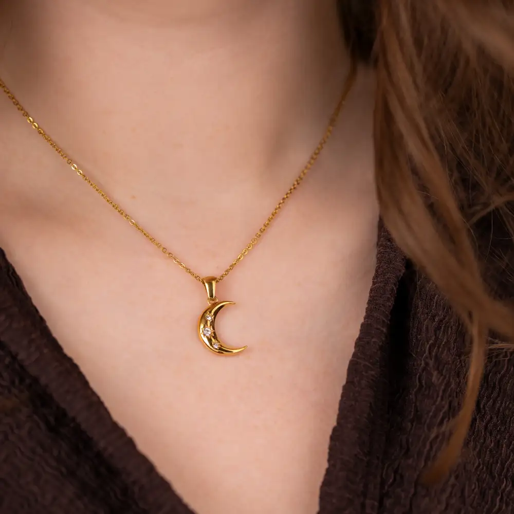 Starlit Moon Necklace Necklace