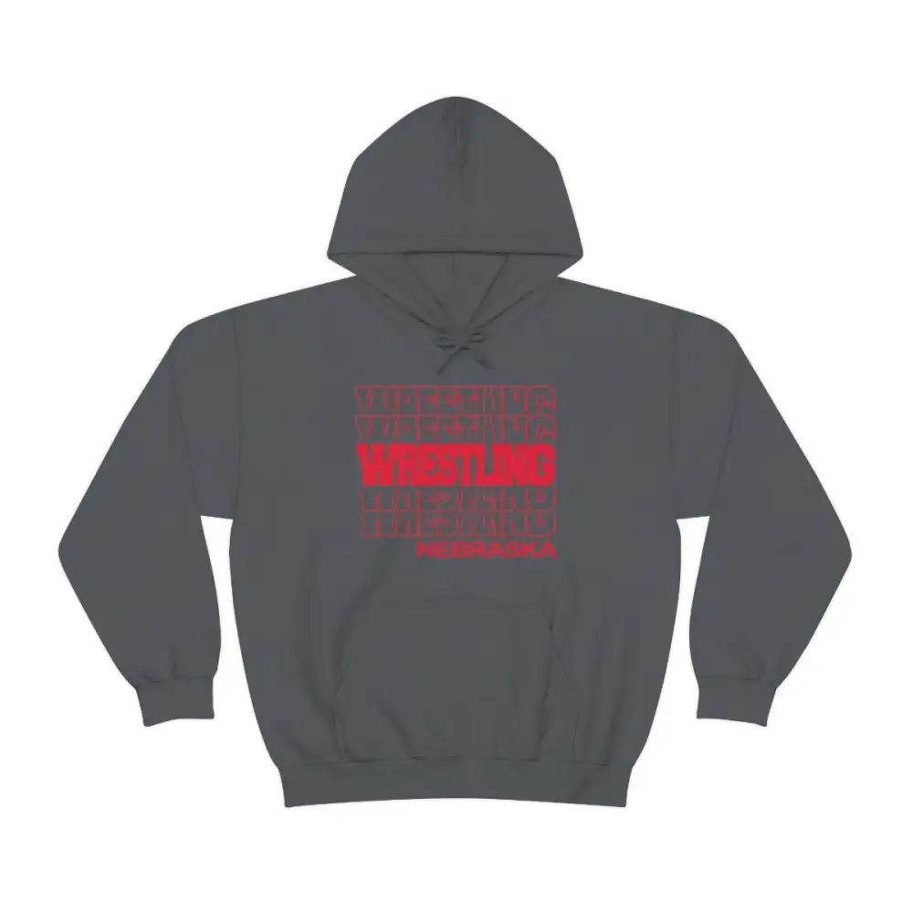 Modern Stacked Wrestling Graphic Pullover Hoodie