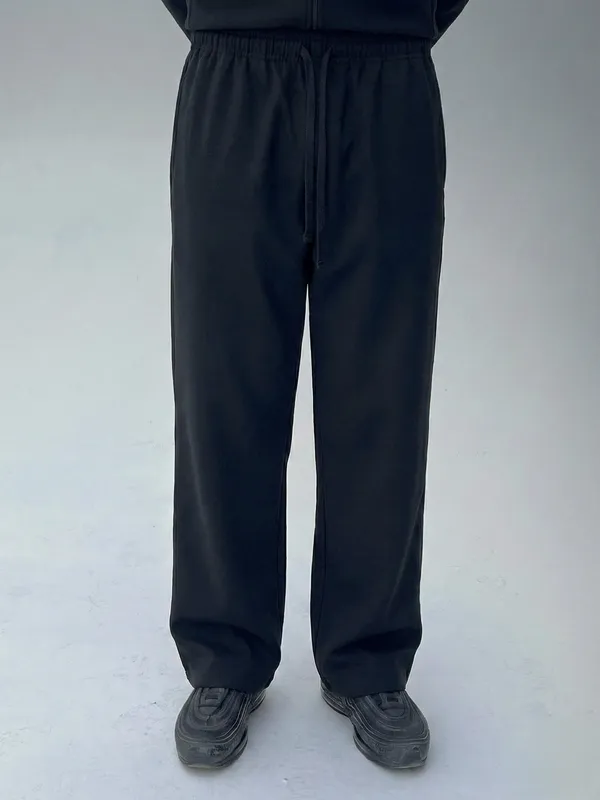 Black Everyday Relaxed Knit Lounge Pants