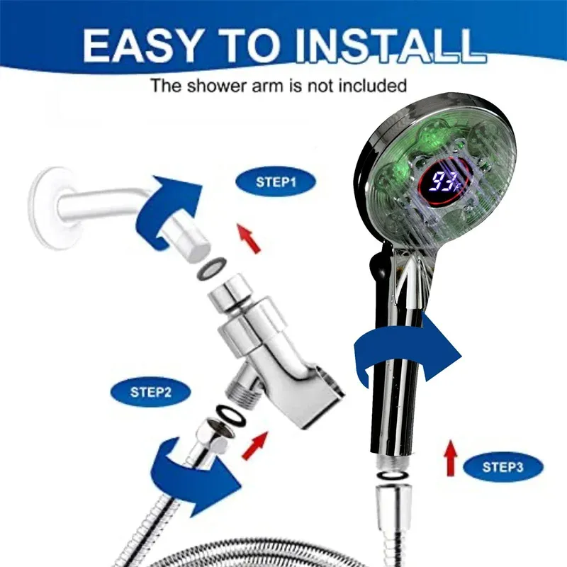 Shower Head with LED Light