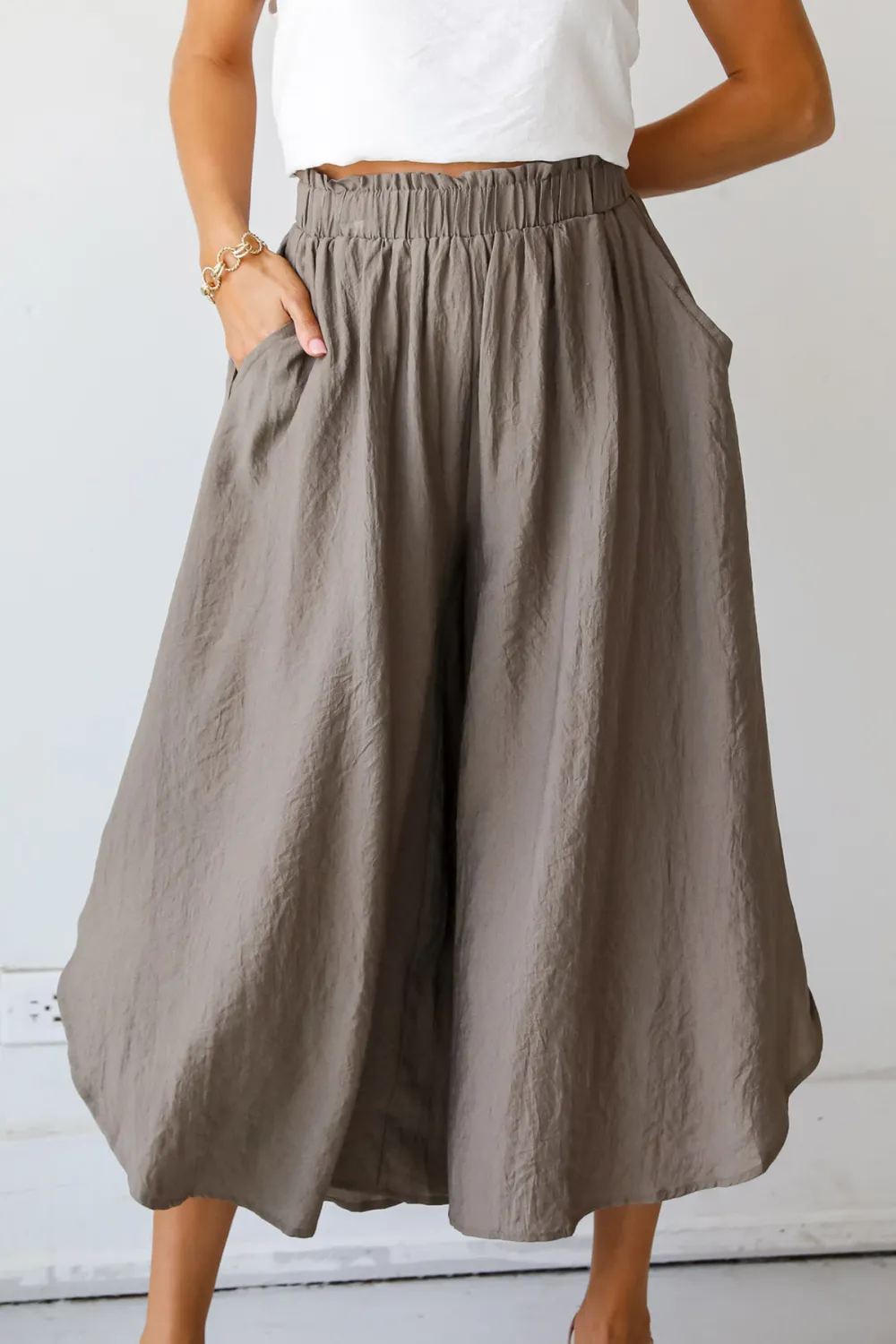 Mocha Wide Leg Pants