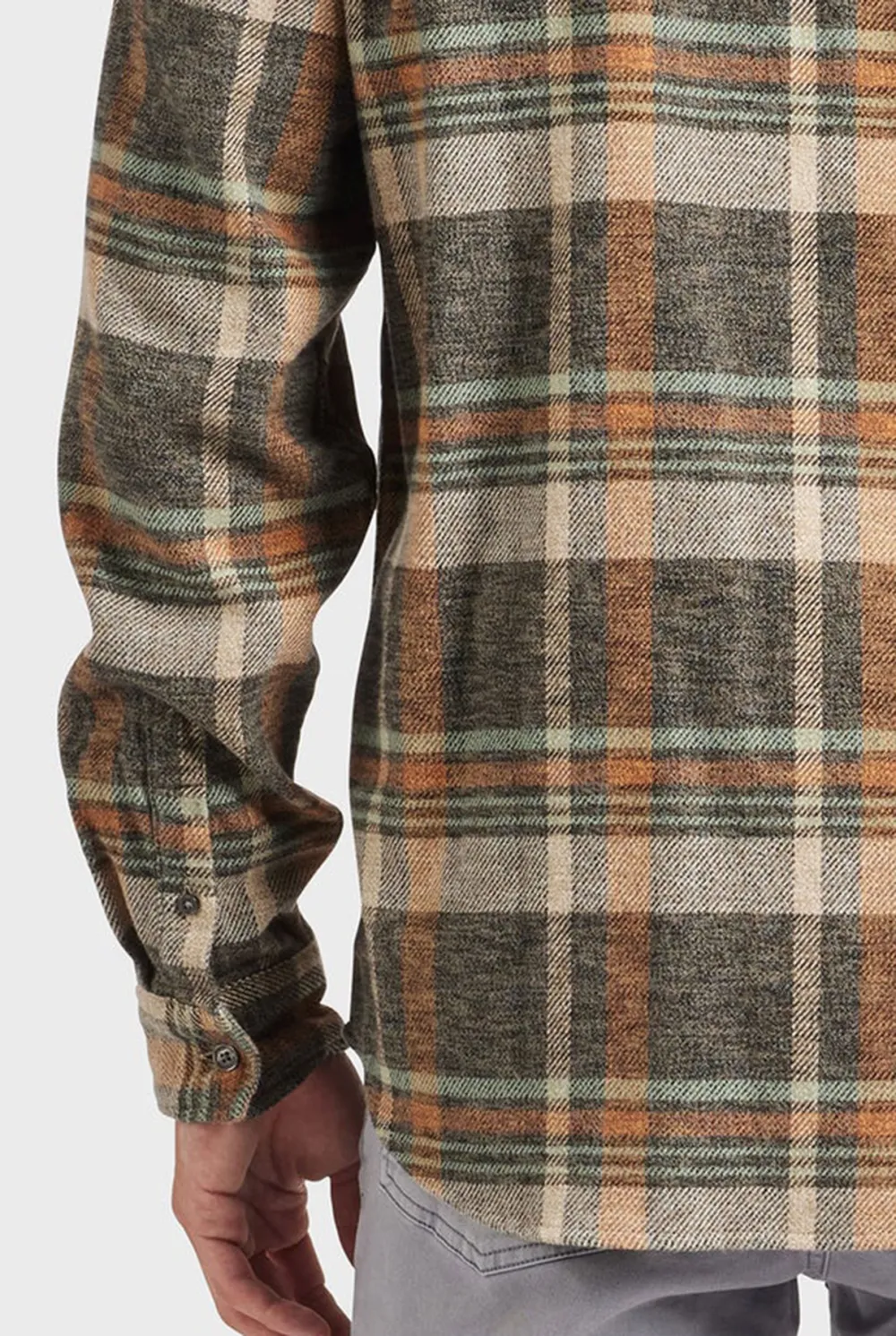 Relaxed Fit Plaid Flannel Button Up Shirt