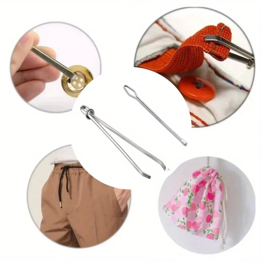 2 Pcs Clothing Elastic Threader