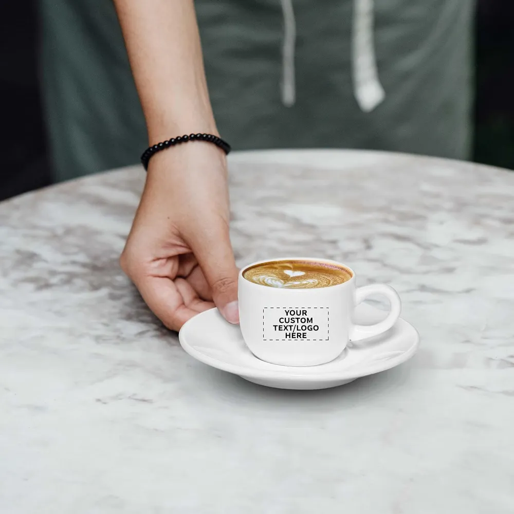 Custom Porcelain Espresso Cups with Saucer