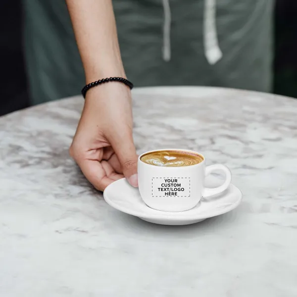 Custom Porcelain Espresso Cups with Saucer