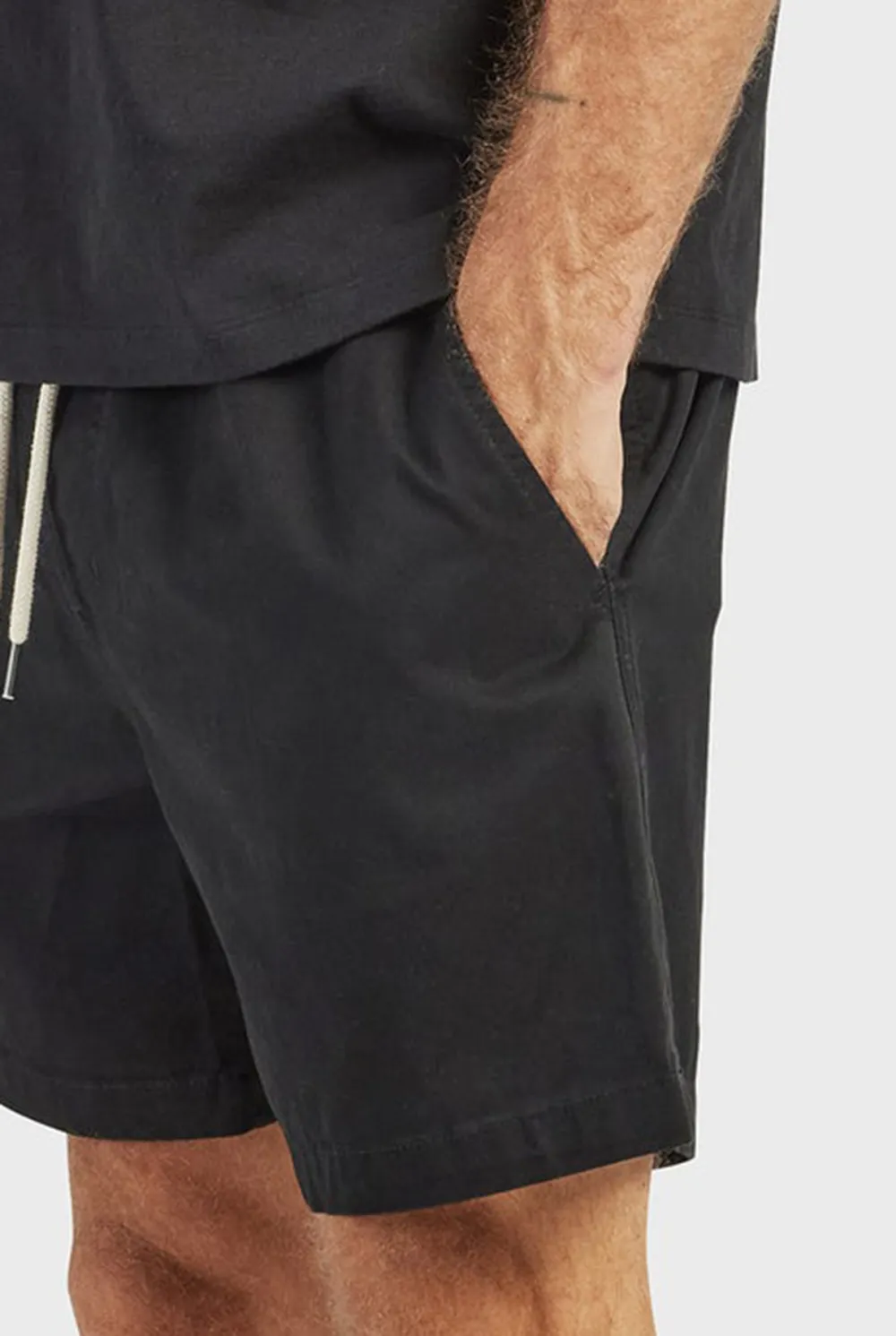 Casual Drawstring Waist Cotton Blend Athletic Shorts