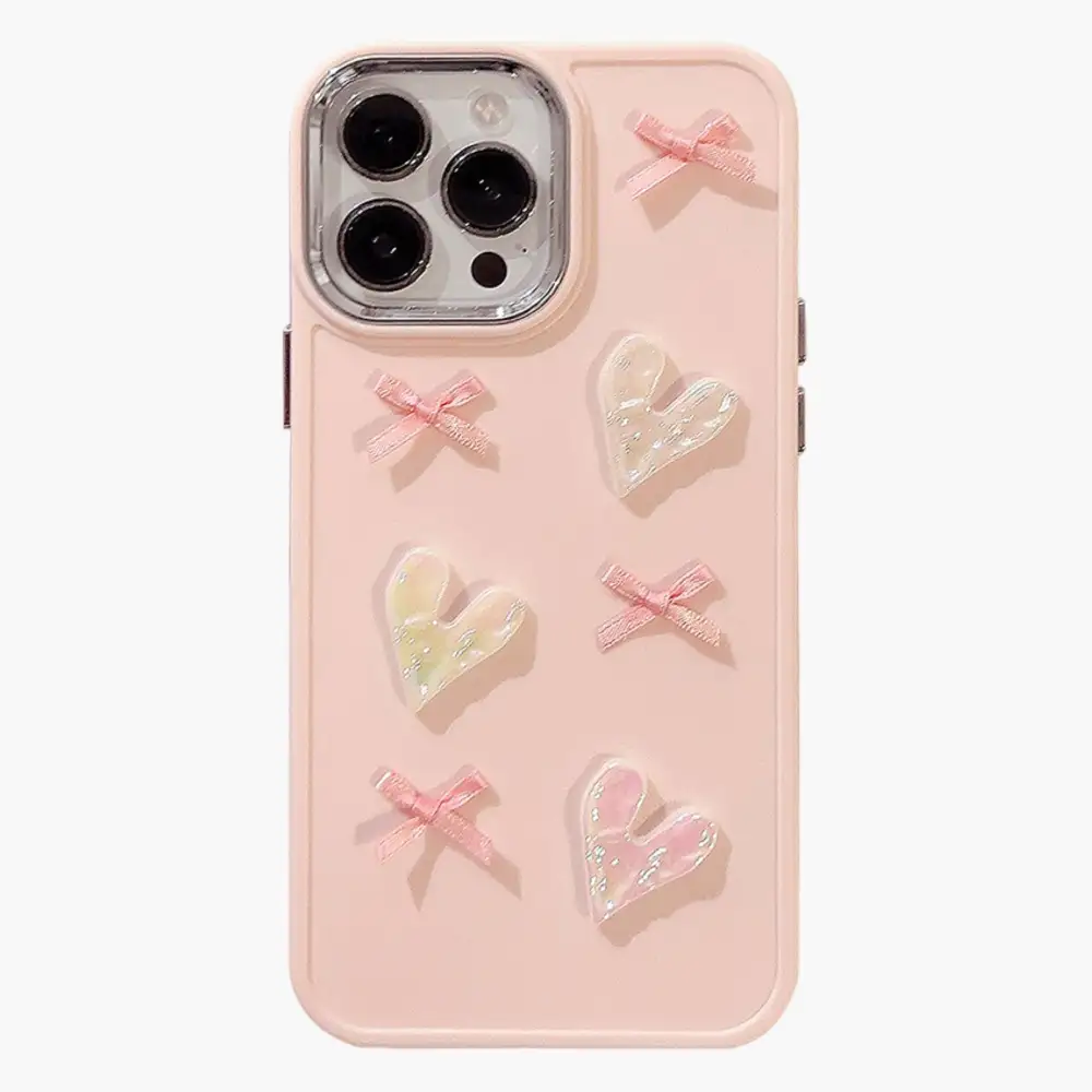 Bow Heart Glossy Phone Case