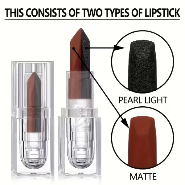 Two-in-One Matte Shiny Lipstick