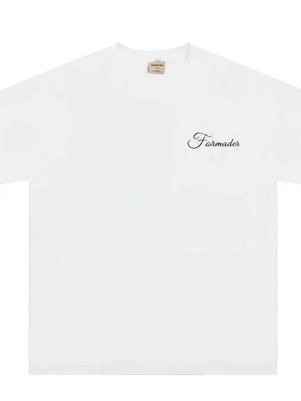 Letter Graphic Embroidered Crew Neck Tee