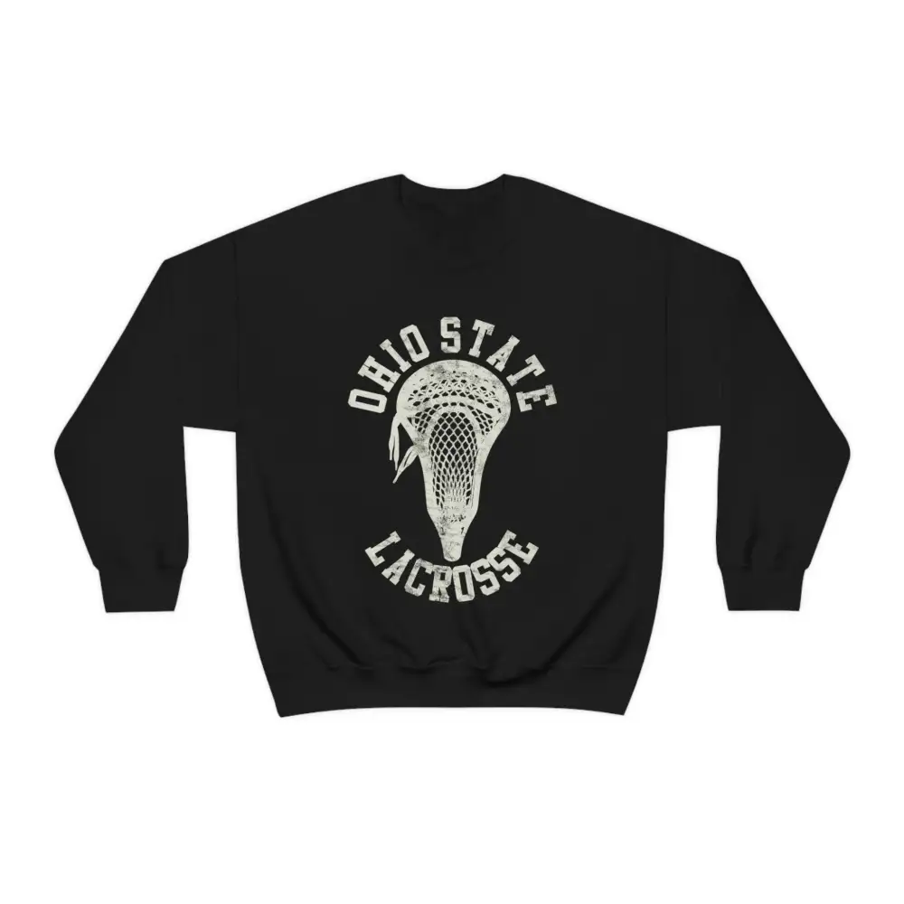 Vintage Stick Head Lacrosse Graphic Crewneck Sweatshirt