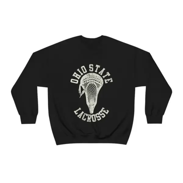 Vintage Stick Head Lacrosse Graphic Crewneck Sweatshirt