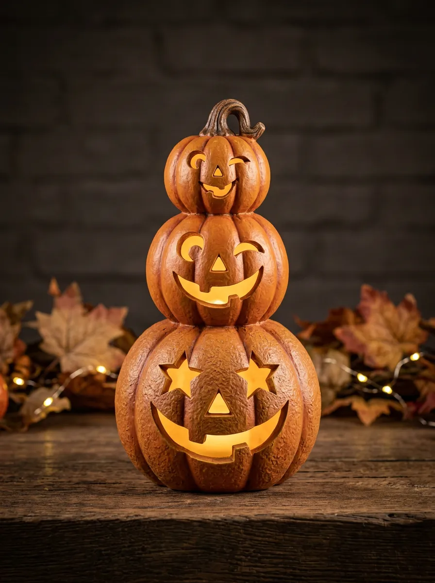 LED Winking Halloween Pumpkin Light