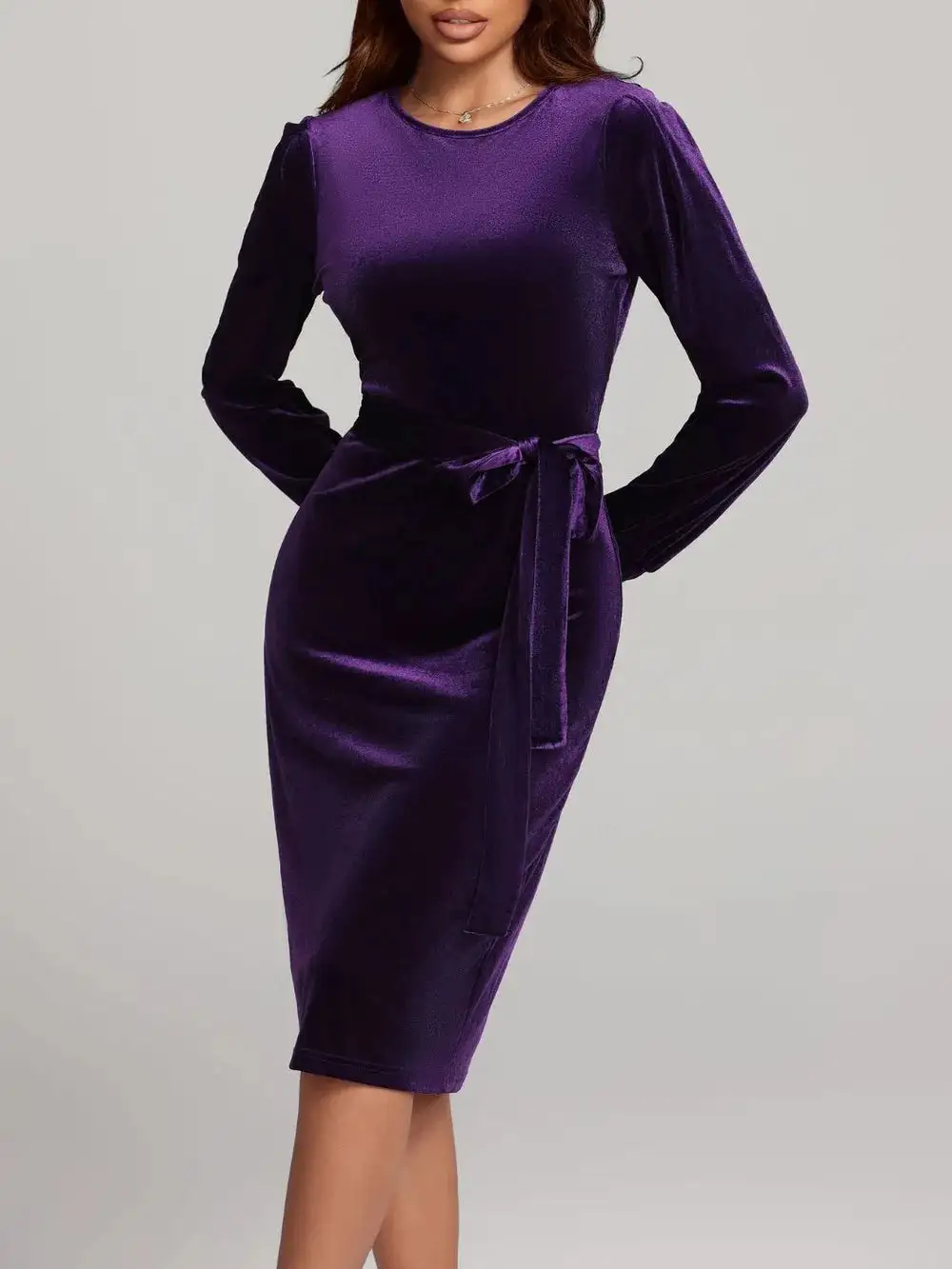 Modern Tie Detail High Waist Dress