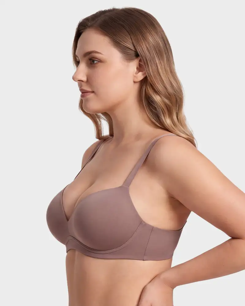 No Underwire Push-Up Plunge Bra